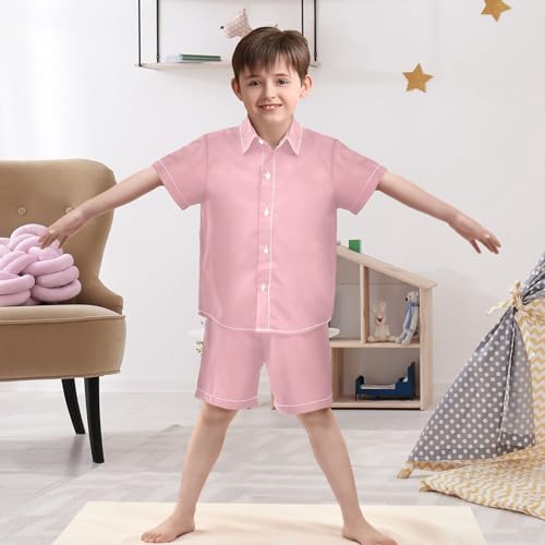 Image of 3T Toddler Boy Shorts Set Black Hawaiian Button Down Shirts Summer Outfits for Little Boy