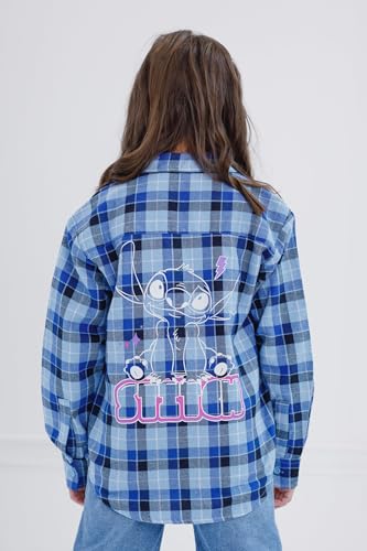 Disney Lilo & Stitch Girls Flannel Button Down Shirt Little Kid to Big Kid Sizes (4-14-16)3
