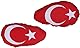 AZ FLAG AUSSENSPIEGEL Flagge TÜRKEI 2 stück - TÜRKISCHE Autospiegelfahne - Spiegel Car Cover spezielle Auto