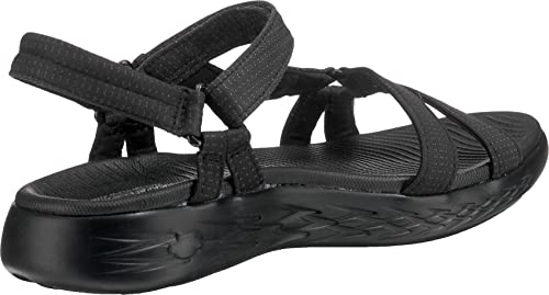 Skechers womens On-the-go 600 - Brilliancy Sport Sandal, Black, 6 US