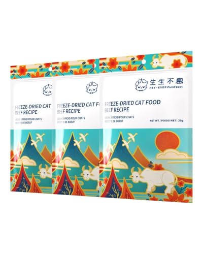 PET-EVER PureFeast Freeze-Dried Raw Cat Food, 97% Animal Origin Dry