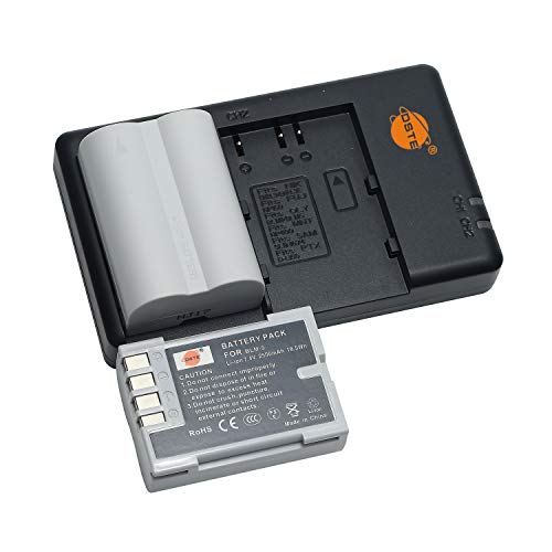 Batterie BLM-5 Olympus lot de 2 avec chargeur double pour appareil photo E520 E510 C-8080