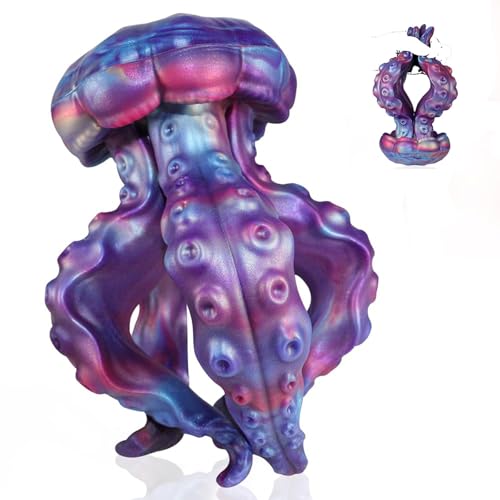 Buttplug Analplug Analdildo Silikon Animal Monster Dildo Fantasy Dildo Weich Realistischer Oktopus Tentakel Dildo Anal Plug Prostata Massage Erotik Sexspielzeug für Männer Frauen Paare Anal Toy (L)