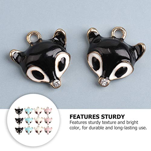 EXCEART 40 Pcs Animal Liga Charme Liga Esmalte Fox Pingentes Diy Artesanato Suprimentos Charms Metal