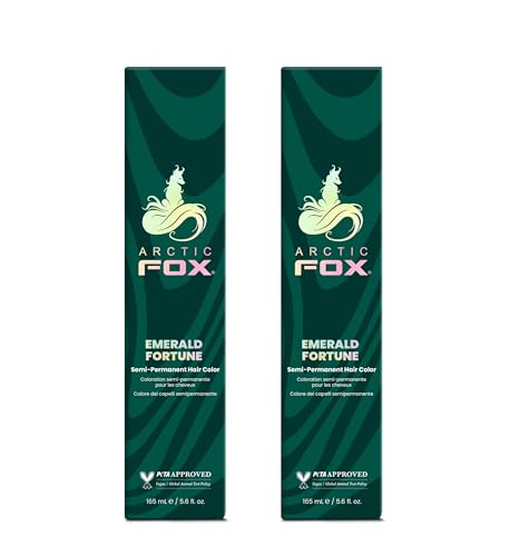 Image of ARCTIC FOX Semi-Permanent Hair Color Emerald Fortune - Vegan - 2 x 5.6 oz