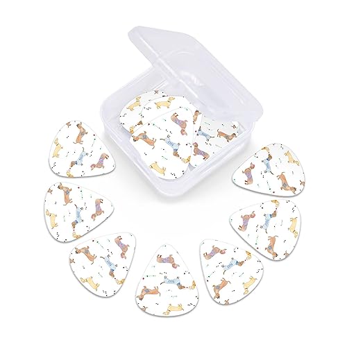 Lot de 12 médiators en forme de teckel avec boîte pour ukulélé, guitare électrique, basse - Les Beatles, Paul McCartney, John Lennon, RIngo Starr, George Harrison Lot de 12 médiators en forme de teckel avec boîte pour ukulélé, guitare électrique, basse – Image 7