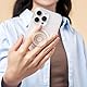 PopSockets runder Telefongriff kompatibel mit MagSafe, Adapterring im Lieferumfang enthalten, Telefonhalter, kabelloses Laden kompatibel - Clear