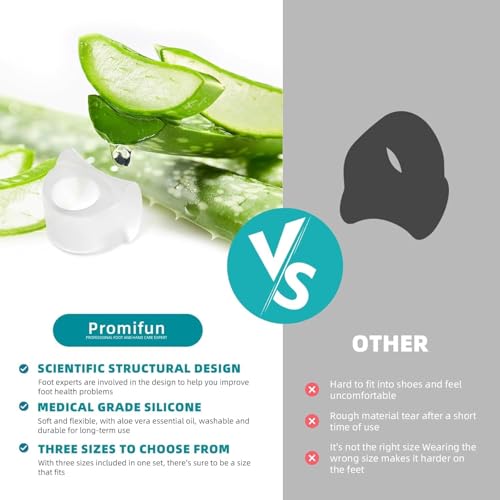 Image of Bunion Corrector Silicone Toe Separators For Fast Pain Relief - Orthopedic Bunion Spacers Spreader Free Size (Thum Toe)