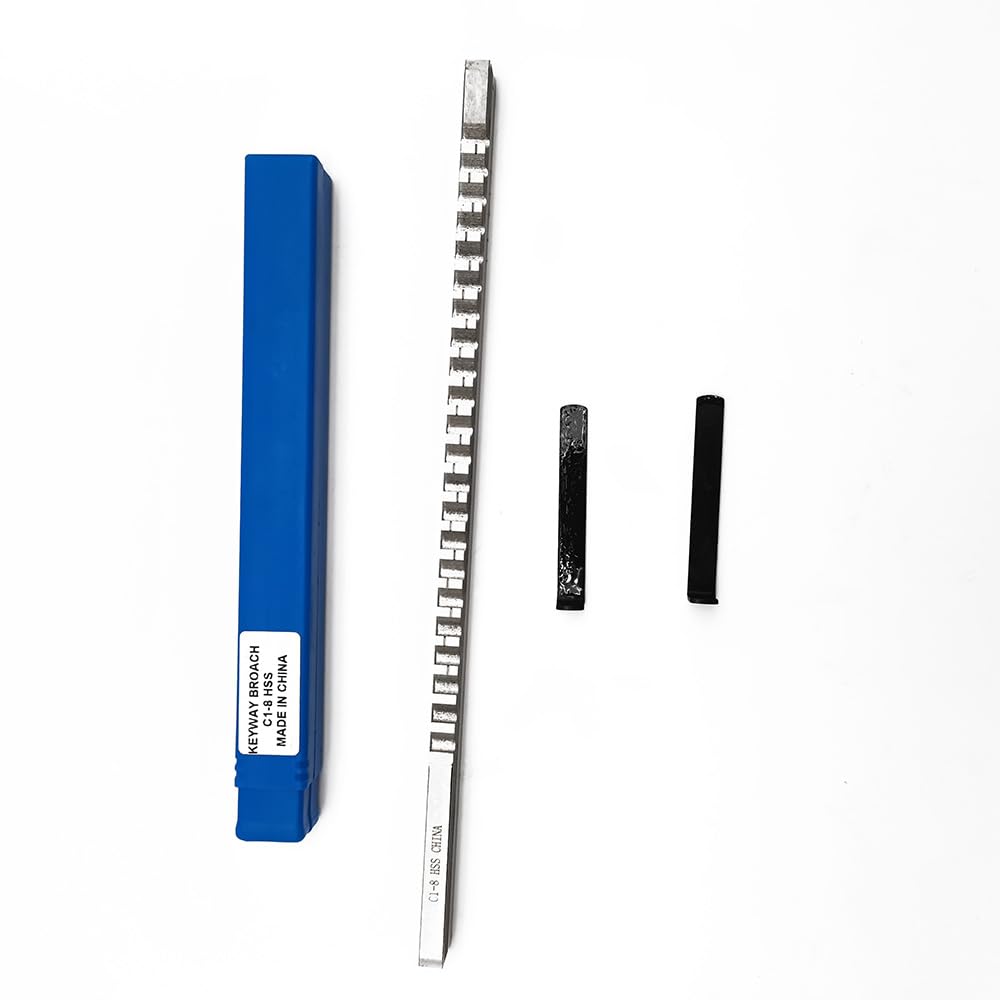 Cuchillos de acero de alta velocidad Brocha chavetera de 8mm C, herramienta de corte chavetera de acero de alta velocidad for enrutador CNC, tamaño métrico