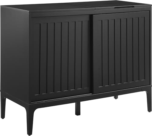 Crosley Furniture Asher Media Console and Record Player Stand wit...