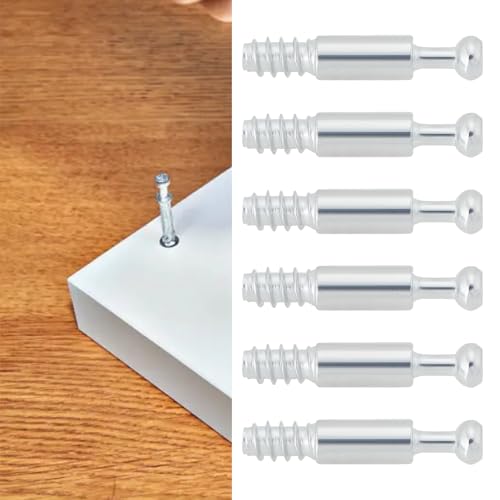 LT Easiyl 50 Stück Möbelbefestigungsschrauben aus verzinktem Eisen, M6, für Möbelrahmen, Schränke, Holzbretter, Verbindungsschrauben