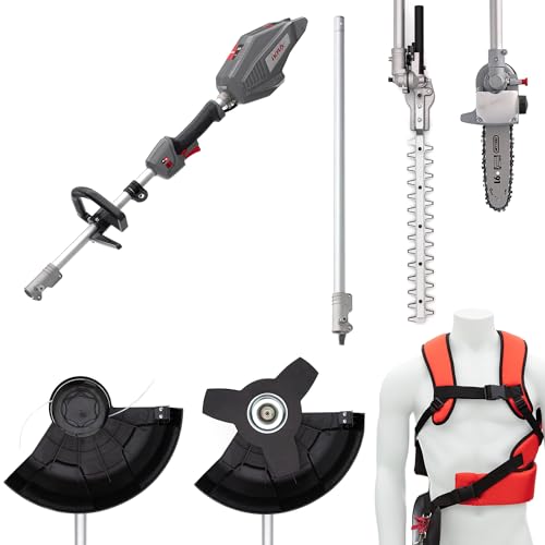 IKRA Batería Multiherramienta IB-MT 36 4 en 1: desbrozadora, cortacésped, Cortasetos y podadora, Incluye Accesorios completos, Compatible con Bosch