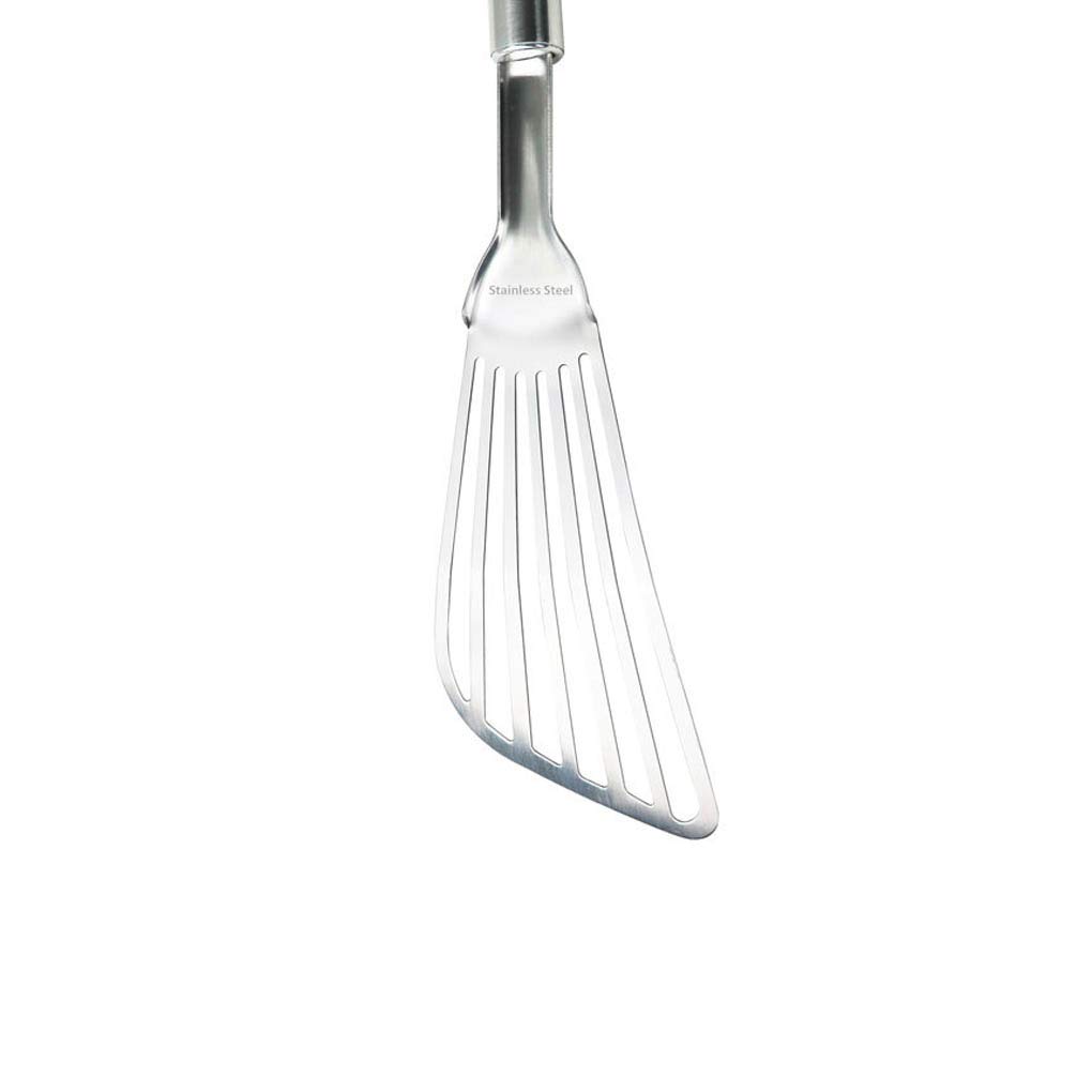 Spatola Professionale Per Pesce In Acciaio Inox - Testa Scanalata, Manico Antiscivolo, 28 Cm - 2