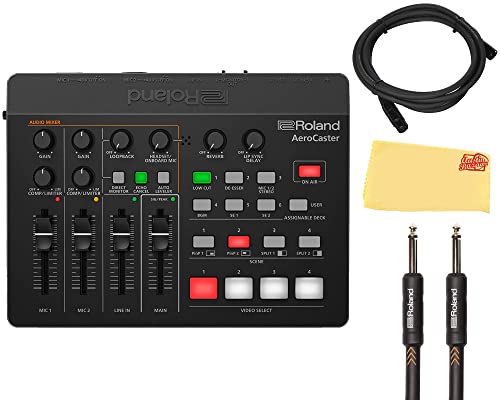Image of Roland VRC-01 AeroCaster Bundle with Microphone Cable, Instrument Cable, and Austin Bazaar Polishing Cloth
