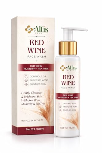 Image of Red Wine Face Wash for Anti-Aging, Deep Cleansing, Hydration - 100g Face Wash for All Skin Types with Antioxidants & Moisturizing Formula