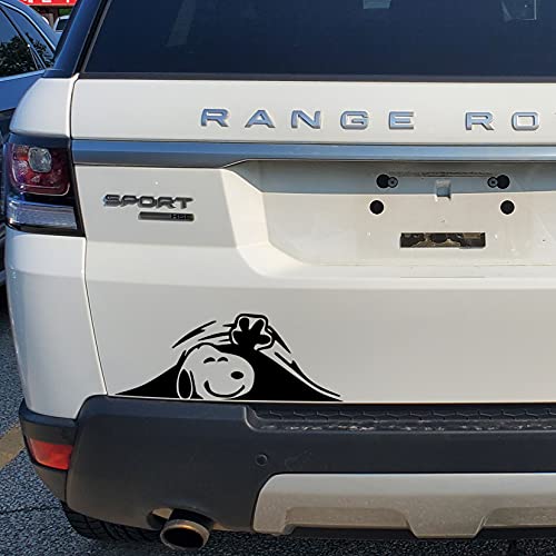 Peeking Snoopy Cartoon Decal Sticker Vinyl Waterproof Easy To Apply On Laptop, I Pad, Car, Truck, Boat, Trailer, Window, Tool Box | Cartoon Funny Creature | 8" Inch | Vc-389 #TOP1