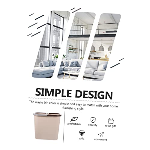 Bote de basura plástico con doble compartimento para cocina y baño miniatura 3