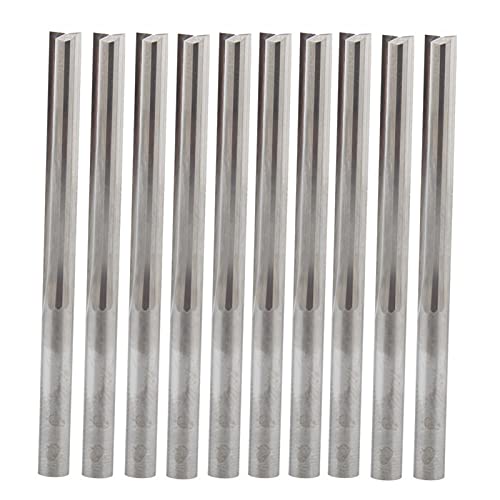 BERWENNY 10Pcs 4/32mm End Mill 2 Double Flutes Slot Bit Wood Milling Cutters Carbide CNC Router Bit