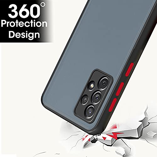 Image of TheGiftKart Translucent Hybrid Back Case Cover for Samsung Galaxy A13 4G | Smoked Matte Back | 360 Degree Protection | Protective Hard Back Case Cover for Samsung Galaxy A13 4G (Black Bumper)