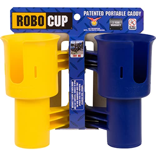 ROBOCUP, (Yellow & Nany), Best Cup Holder for Drinks, Fishing Rod/Pole, Boat, Beach Chair, Golf Cart, Wheelchair, Walker, Drum Sticks, Microphone Stand - Thumbnail 5