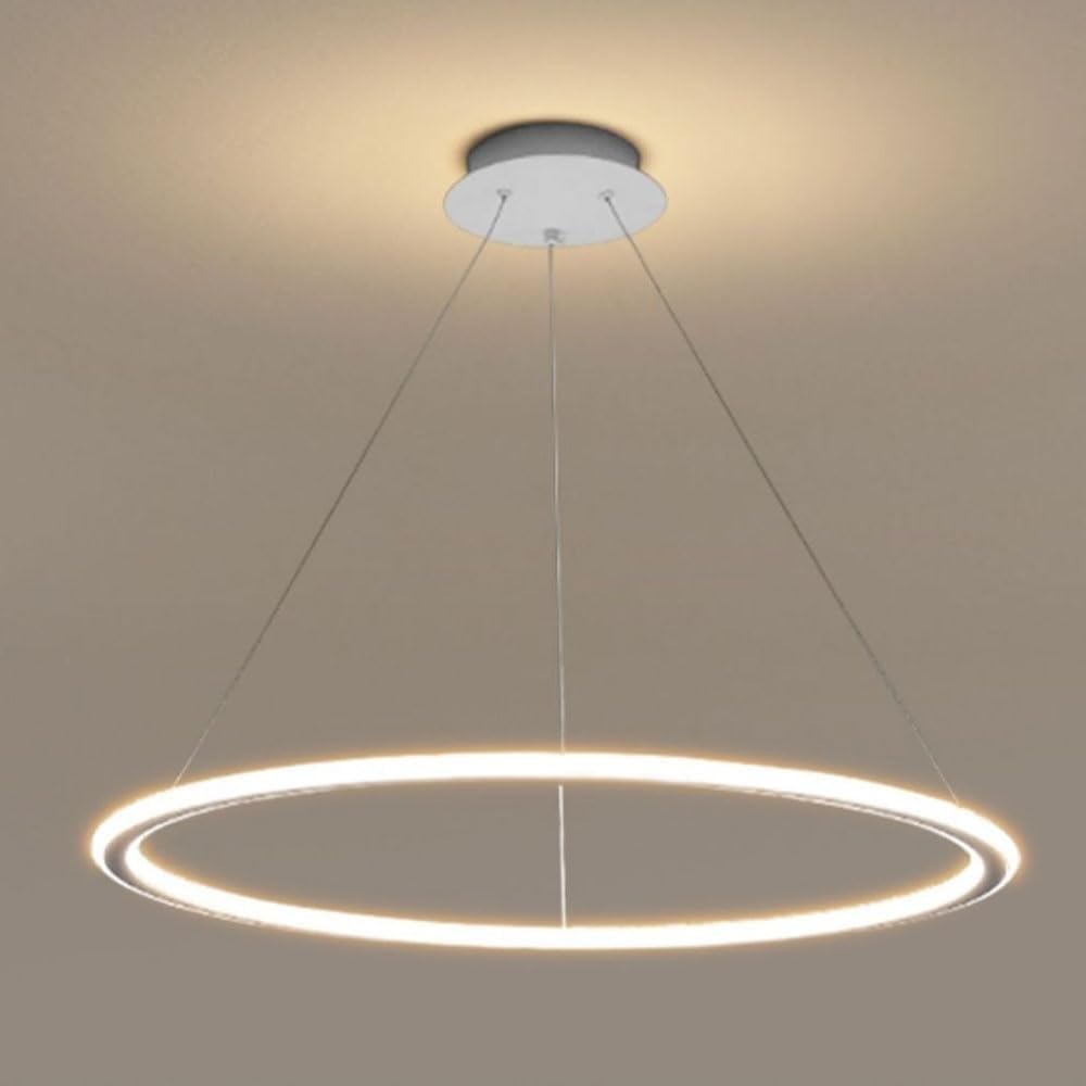 Hertl Nordic Style Metal Chandelier, Embedded Ceiling Pendant Lamp, Three-Tone Light Hanging Lamp, LED Light Pendant Light, Bedroom Dining Room Decorated with Lighting Fixtures (Color : White)