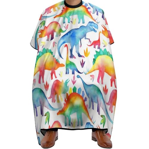 Peignoir de coiffeur à séchage rapide et cape de salon de coiffure dinosaure ajustable