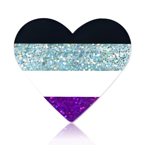Image of LGBTQ+ Pride Pins - Rainbow Heart Flag Lapel Brooch Pin Badge Progress Pride Bisexual Transgender Nonbinary Lesbian Pansexual LGBTQ Accessories for Jackets Backpacks Hats