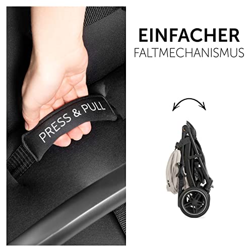 Hauck Buggy Rapid 4D, Kinderwagen Klein Zusammenklappbar, mit Liegefunktion, UPF 50+, Getränkehalter, Gummiräder, Großer Korb, bis 25 kg (Kind 22 kg + Korb 3 kg) (Classic Beige) – Bild 5