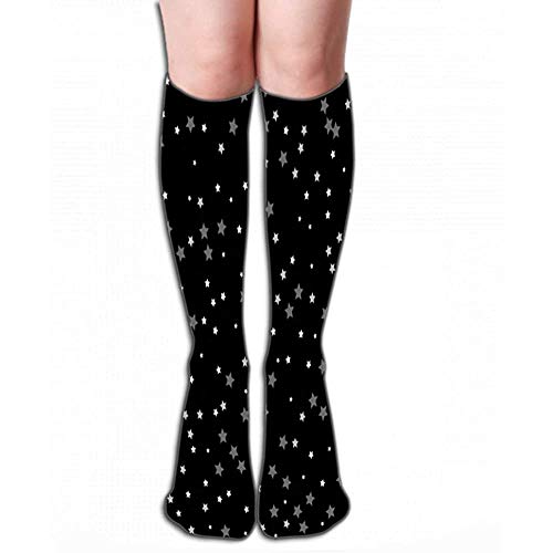 lucies Calcetines altos Stock arreglo caótico estrellas centelleantes cielo nocturno estrellado arreglo caótico abstracto centelleo Longitud del azulejo 19.7 