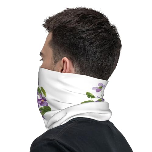 Couvre-chef multifonction extensible à motif imprimé violet curieux
