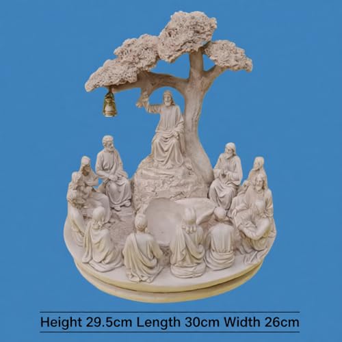 Image of DDSS Jesus and 12 Apostoles Poly Marble Sermon on The Mountain Statue (Model AZ-198) Decorative Idols and Figurines for Home Decor, Interior Decoration