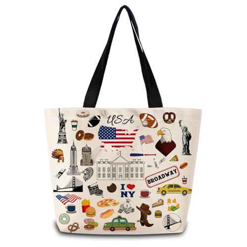 Travel the Usa Tote Bag Bolso Tote de Hombro Ligero miniatura 1