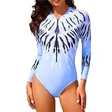 Photo Gallery oenyaeu costume da bagno intero a maniche lunghe con protezione solare costume da bagno intero professionale da donna, blu, 90 Photo Gallery oenyaeu costume da bagno intero a maniche lunghe con protezione solare costume da bagno intero professionale da donna, blu, 90
