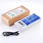 BONAI LCD Smart Battery Charger for C D AA AAA 9V NiMH NiCD Rechargeable Batteries with Refresh Function