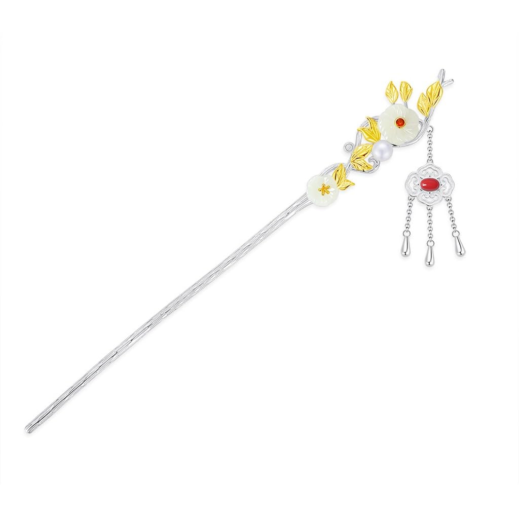 HBJWOV S925 Silver Hairpin Ancient Immortal Qi Costume New Chinese