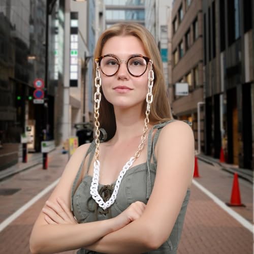 Image of Acrylic Glasses Chain Holder for Women Sunglasses Lanyard Necklace Decorative Chain Eyewear Retainer Eyeglass Strap