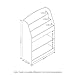 Furinno Lova Magazine/Bookshelf with Storage, Pink