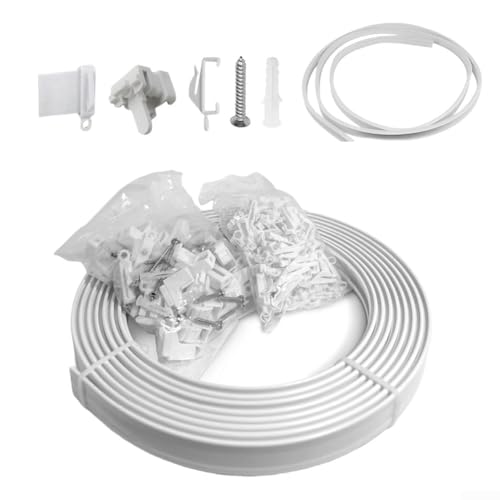 Riel de cortina de techo adaptable para aplicaciones no rectas, incluyendo techos inclinados y esquinas de habitación incómodas