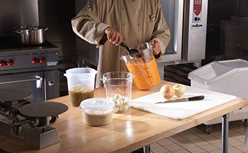 Image of Cambro Food Storage Container - Round Series - 4 QT (Quart) - Commercial Grade for Food Prep (Clear)