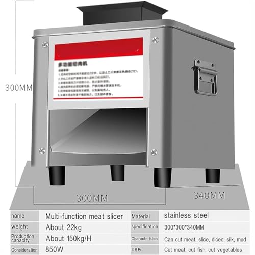 Cortadora eléctrica de carne con hoja acero inoxidable 350lb/h miniatura 7