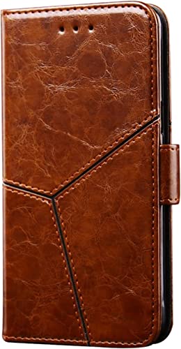 KKFAUS Wallet Case for iPhone 14/14 Plus/14 Pro/14 Pro Max, Premium PU Leather Stand Soft TPU [Magnetic Closure] with [Card Slots] Flip Cover Durable Shockproof (Color : Light Brown, Size : 14 Pro 6