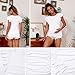 Bhome Maternity Tops Flying Shorts Sleeve Tshirt Side Ruched Pregnant Blouse Casual Pregnancy Tunic White XL