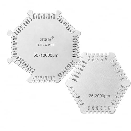 Juego de calibradores de espesor de película húmeda, 2 piezas miniatura 1