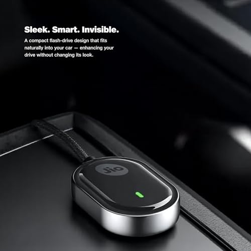 Image of JioCarSync| Wired to Wireless Converter for Apple Carplay & Android Auto| For cars with wired Carplay &Android Auto Only| Premium Metal Body| Bluetooth 5.3| Wifi 5 Ghz|Type C dongle incl|1 Yr Warranty