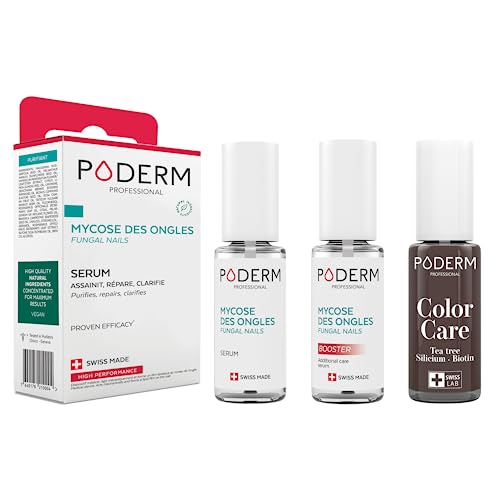 Traitement Purifiant Mycofe Ongle PODERM pour marcher pieds nus en été sans ongles jaunes