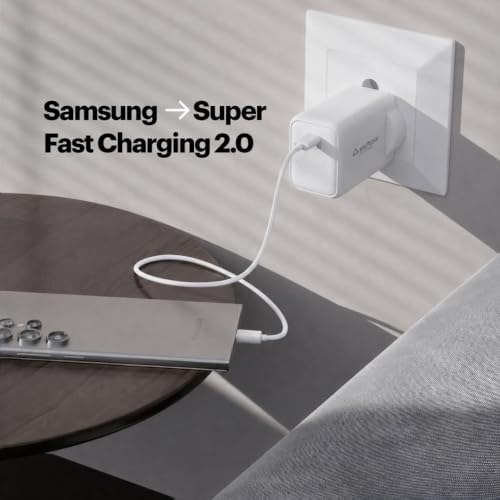 Image of Stuffcool Numen 45W GaN Fast Charger with 45W PD PPS, Supports SFC 2.0 & AVS, Charges iPhone 17 Pro 50% in 20 mins, Samsung Galaxy, Pixel & MacBook Air, with 100W 5A C to C Cable, Made in India