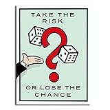 HYFBH Take The Risk Or Lose The Chance Wall Art Canvas Posters Prints Painting Wall Pictures for...