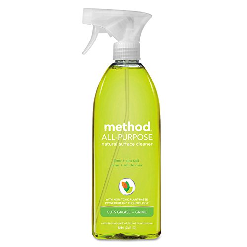 Image of Method All-Purpose Cleaner Spray, Lime + Sea Salt, Perfect for Most Counters, Tiles, Stone, and More, 28 oz Spray Bottles, (Pack of 8)