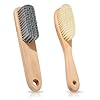 2 PCS Shoe Brushes, Shoe Scrubbing Brush with Wooden Handle Soft Bristle Cleaning Brushes for Cleaning Shoes, Clothes, and Countertops