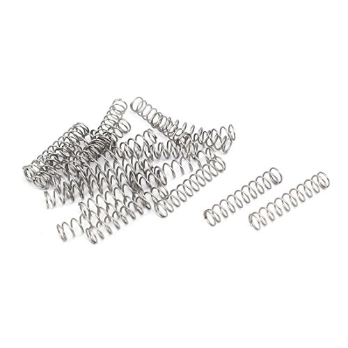 Aexit 0.4mmx4mmx20mm 304 Springs Stainless Steel Compression Springs Silver Compression Springs Tone 20pcs